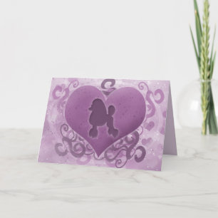 Lila Valentinstag-Karte Feiertagskarte
