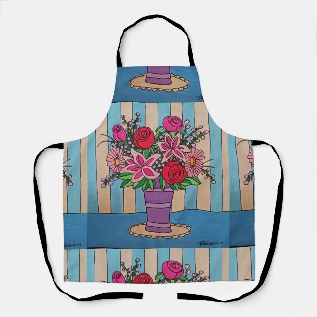 Lila Vase Schürze (Vorderseite)