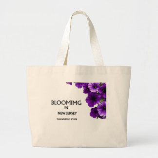 LILA VEILCHEN BLUMEN NATURBAUMWOLLE STRAND JUMBO STOFFBEUTEL