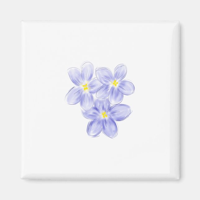 Lila Veilchen Magnet (Vorne)