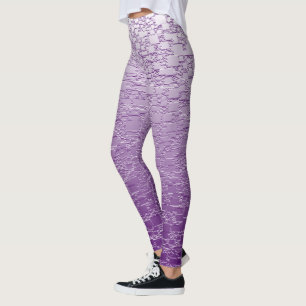 Lila verblassen Minifliesen-Entwurf Leggings