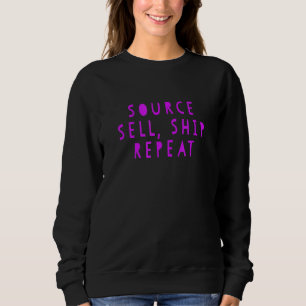 Lila Verkäufer mit Quelle, Wiederholungs-Reseller Sweatshirt