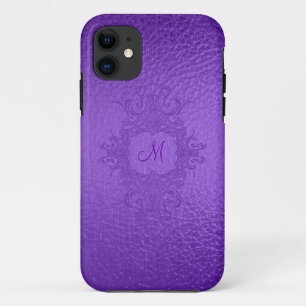 Lila verklebtes Monogramm Case-Mate iPhone Hülle