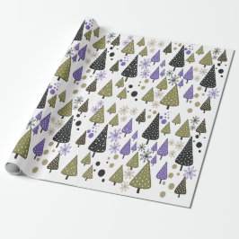 Lila Verpackungspapier für kleine Wälder Geschenkpapier