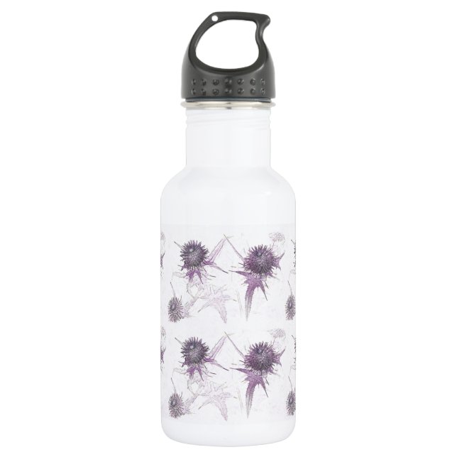 Lila Verschraubung der Natur Edelstahlflasche (Vorderseite)