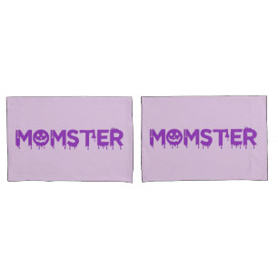 Lila Version von Momster Kissenbezug