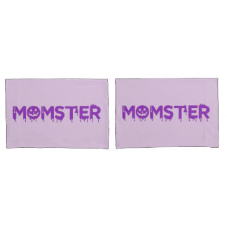 Lila Version von Momster Kissenbezug
