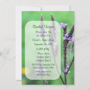 Lila Vervain Blume Brautparty laden Einladung