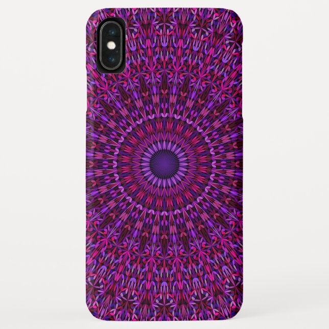 Lila verzierter Mandala Case-Mate iPhone Hülle (Rückseite)
