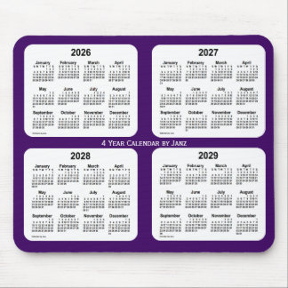 lila Vierjahreskalender 2026-2029 von Janz Mousepad
