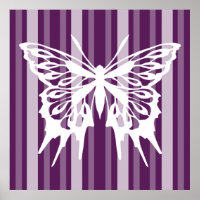 Lila Viktorianischer Lady Strip mit Schmetterling