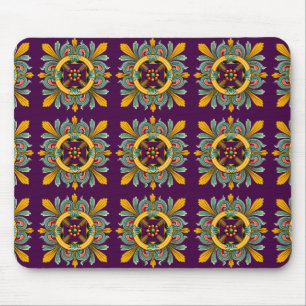 Lila viktorianisches Fliesendesign Mousepad
