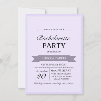 Lila Vintage Poster Bachelorette Einladung