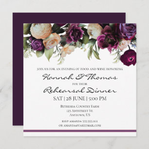 Lila Vintage Probe Einladung