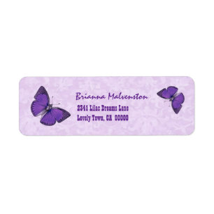 Lila Vintage Schmetterlinge V002