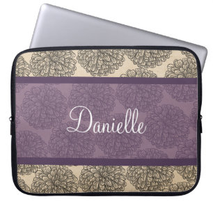 Lila Vintager Zinnia-Laptop-Sieb Laptopschutzhülle