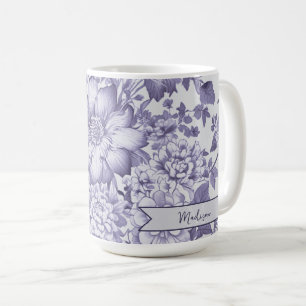 Lila Vintages Chinoiserie Florenz Personalisiert Kaffeetasse
