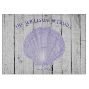 Lila Vintages Scallop-Muschel-Zuschnitt Schneidebrett