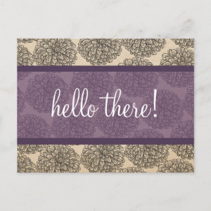 Lila Vintages Zinnia Postkarte