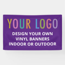 Lila Vinyl-Banner Firmenlogo Innen- oder Außeneins