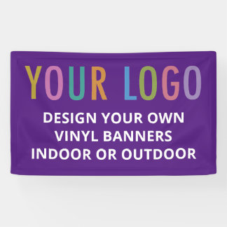 Lila Vinyl-Banner Firmenlogo Innen- oder Außeneins Banner