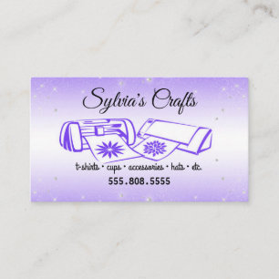 Lila Vinyl Business Card Visitenkarte