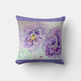 Lila Viola Blume Blumenkissen Kissen