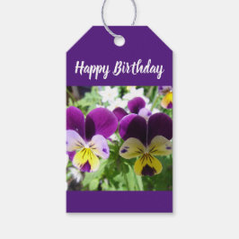 Lila Viola Pansy Hübsche Blume Blumenkarte Geschenkanhänger
