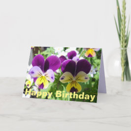 Lila Viola Pansy Hübsche Blume Blumenkarte Karte