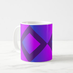 Lila Violet Blau Abstrakt Geometrisch Kaffeetasse