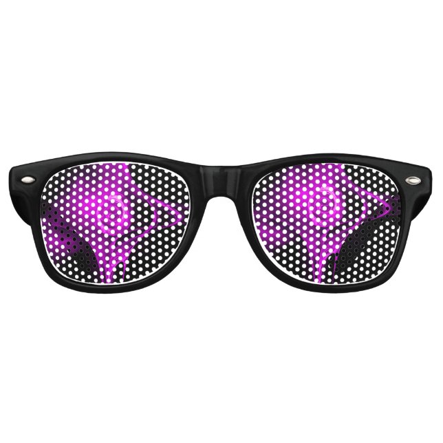 LILA VIOLET FRAKTAL ROSE SONNENBRILLE (Vorderseite)
