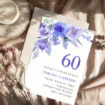 Lila Violet & Lavender 60. Geburtstagsparty Einladung<br><div class="desc">Lila Violet & Lavender 60. Geburtstagsparty Einladung Matching Kollektion in Niche und Nest Store.</div>