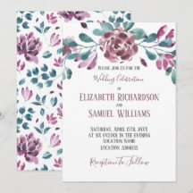 Lila Violet Peony Watercolor Hochzeit