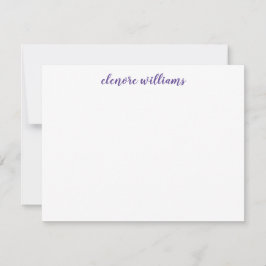 Lila Violet Stilvolle Trendy Moderne Elegante Schr Mitteilungskarte