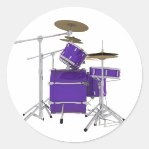 Lila/Violet-Trommel-Kit: Runder Aufkleber