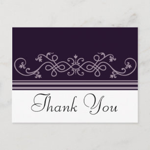 Lila Violet Vielen Dank Postcard Postkarte