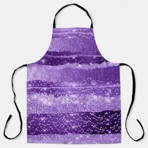 Lila Violett Amethyst Strokes Modern Confetti Schürze