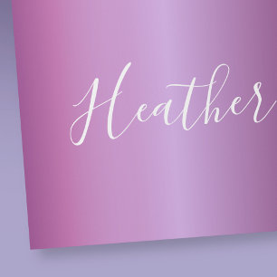 Lila Violett & benutzerdefinierte weiße Schrift Geschenkpapier