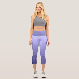 Lila violett-blaues Mesh-Omermuster Capri Leggings