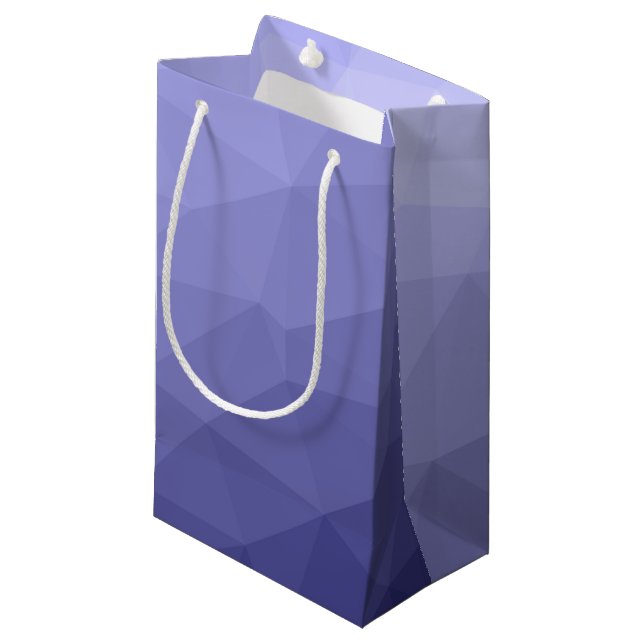 Lila violett-blaues Mesh-Omermuster Kleine Geschenktüte (Vorderseite Schrägansicht)