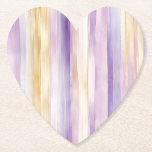 Lila Violett Gold Streifen Junggesellinnenabschied Untersetzer
