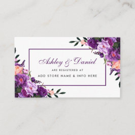 Lila Violett-Hochzeitskarte Beipackkarte Begleitkarte