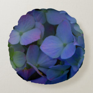 Lila Violett Hydrangea Rundes Kissen
