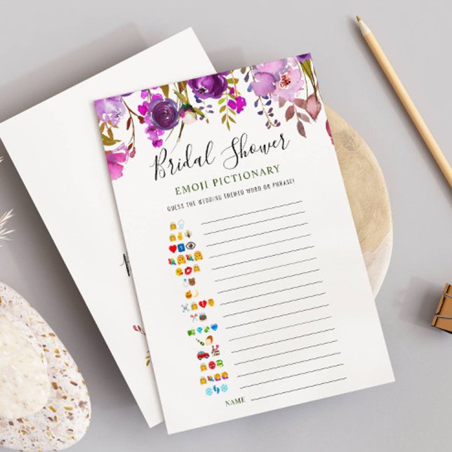 Lila Violett-Peony-Brautparty-Karte Einladung (Von Creator hochgeladen)