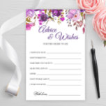 Lila Violett-Peony-Karte<br><div class="desc">Lila Violett Peony Floral Advice and Wishings card. Für weitere Anpassungen, zögern Sie nicht mich zu kontaktieren!</div>