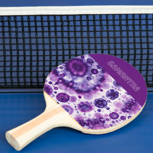 Lila Violett Rosa Batik-Kreise Kunstmuster Tischtennis Schläger