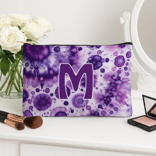 Lila Violett Rosa Batik-Kreise Kunstmuster Zubehörtasche