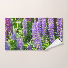 Lila violett rosa pink Lupinen Blumen polyphyllus Handtuch