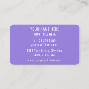 Lila Violett-Visitenkarte - Informationen zu Ihrem Visitenkarte