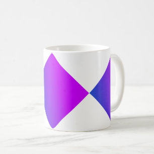 Lila violette blaue geometrische Quadrate Abstrakt Kaffeetasse